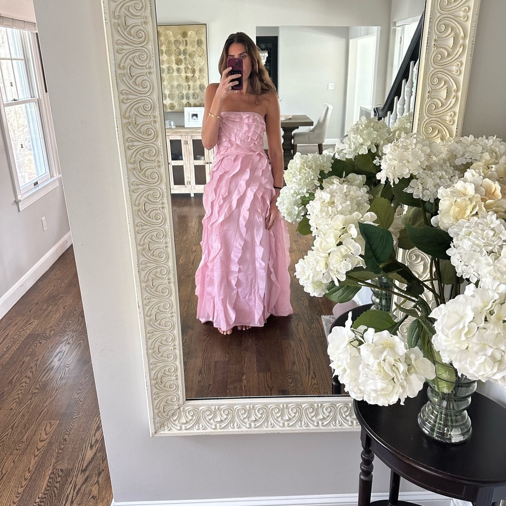 Aje Blush Pink Ruffled Dress